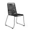 Armen Living Shasta Outdoor Metal and Black Rope Stackable Dining Chair, PK2 LCSHSIBLK - alternate 10